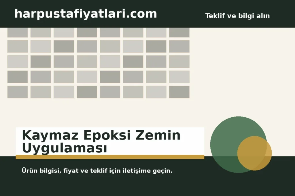 Kaymaz Epoksi Zemin Uygulaması ürün banner