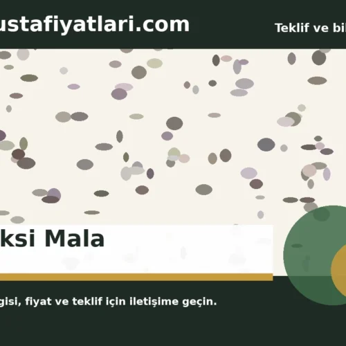 Epoksi Mala - Harpuşta Fiyatları