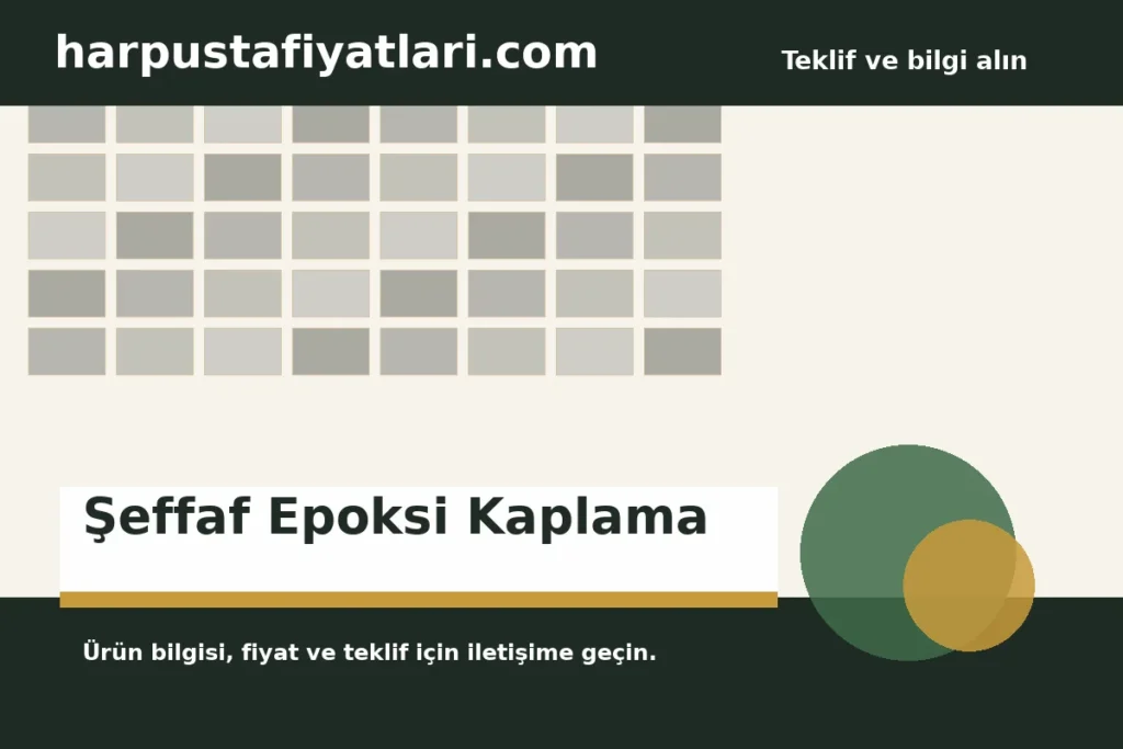 Şeffaf Epoksi Kaplama ürün banner