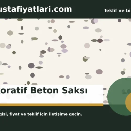 Dekoratif Beton Saksı - Harpuşta Fiyatları