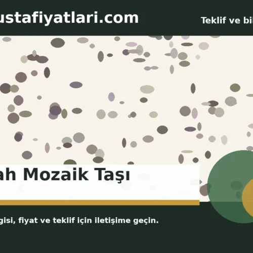 Siyah Mozaik Taşı - Harpuşta Fiyatları