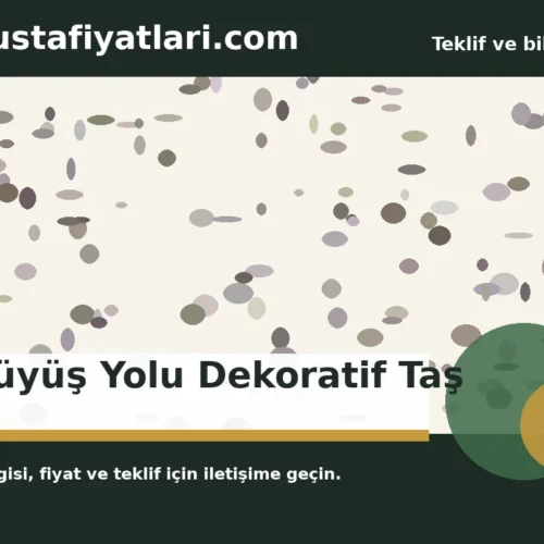 Yürüyüş Yolu Dekoratif Taş - Harpuşta Fiyatları