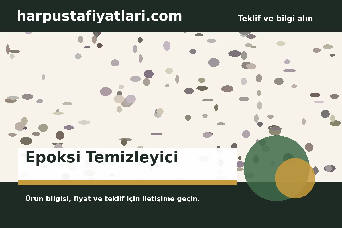 Epoksi Temizleyici ürün banner