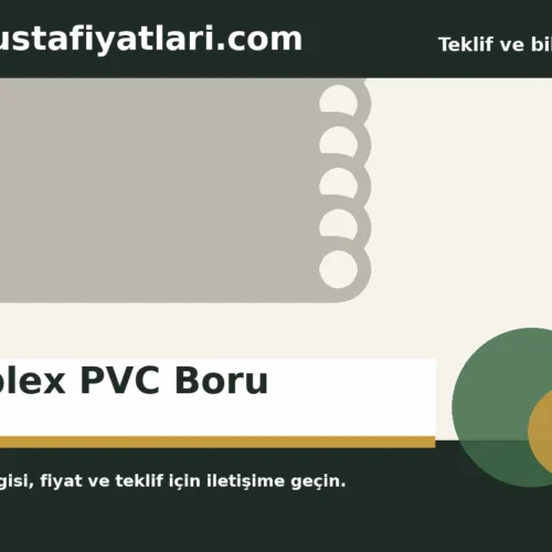 Dublex PVC Boru - Harpuşta Fiyatları