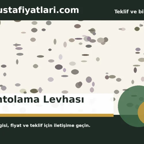 Mantolama Levhası - Harpuşta Fiyatları