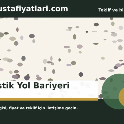 Plastik Yol Bariyeri - Harpuşta Fiyatları
