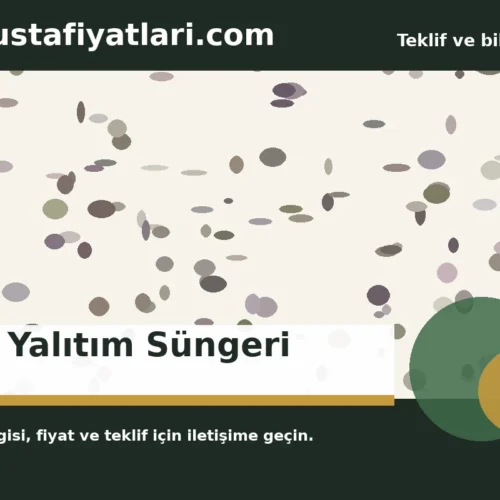 Ses Yalıtım Süngeri - Harpuşta Fiyatları