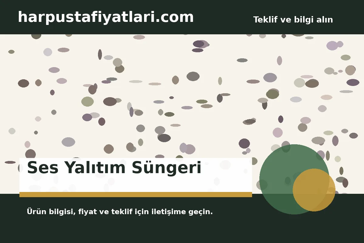 Ses Yalıtım Süngeri ürün banner