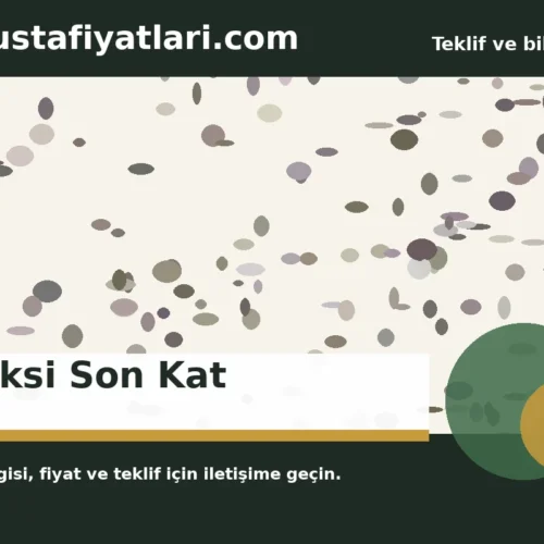 Epoksi Son Kat - Harpuşta Fiyatları