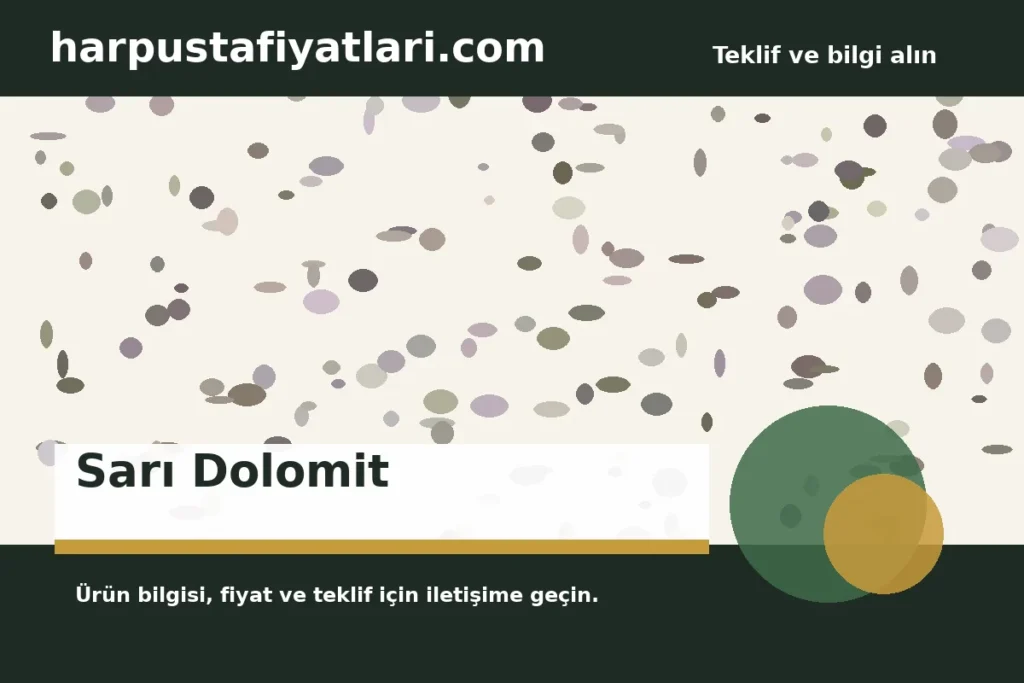Sarı Dolomit ürün banner