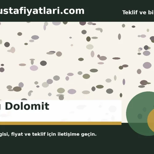 Sarı Dolomit - Harpuşta Fiyatları