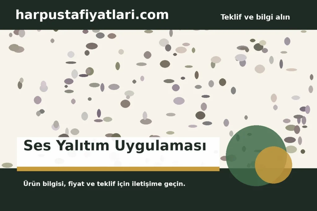 Ses Yalıtım Uygulaması ürün banner