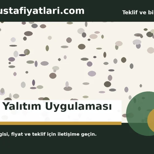 Ses Yalıtım Uygulaması - Harpuşta Fiyatları