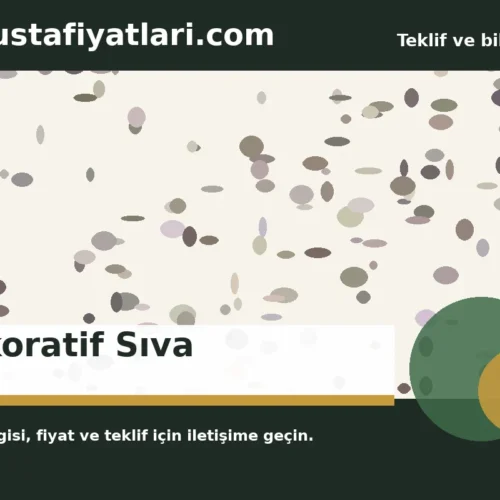 Dekoratif Sıva - Harpuşta Fiyatları