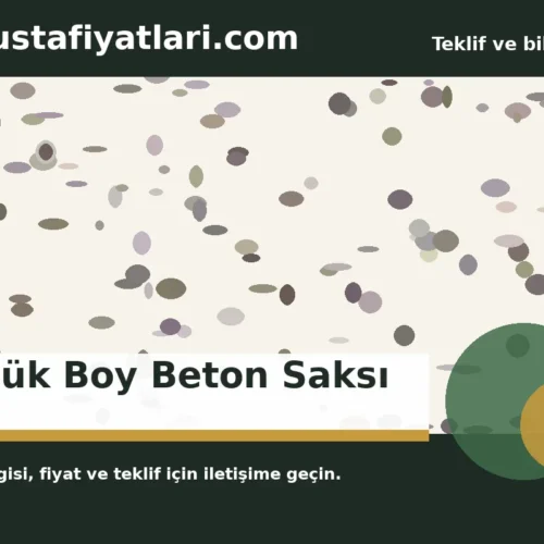 Büyük Boy Beton Saksı - Harpuşta Fiyatları