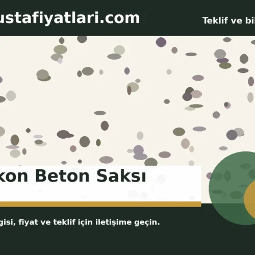 Balkon Beton Saksı - Harpuşta Fiyatları