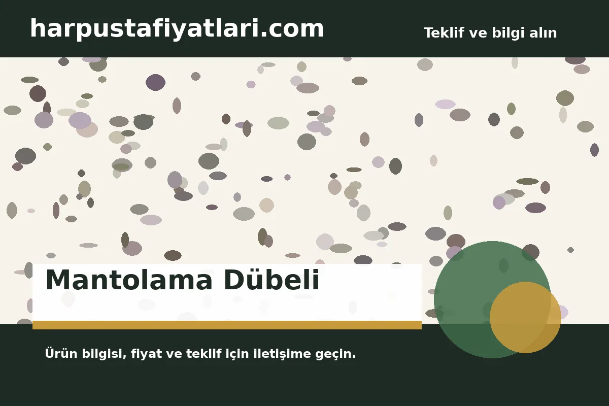 Mantolama Dübeli ürün banner