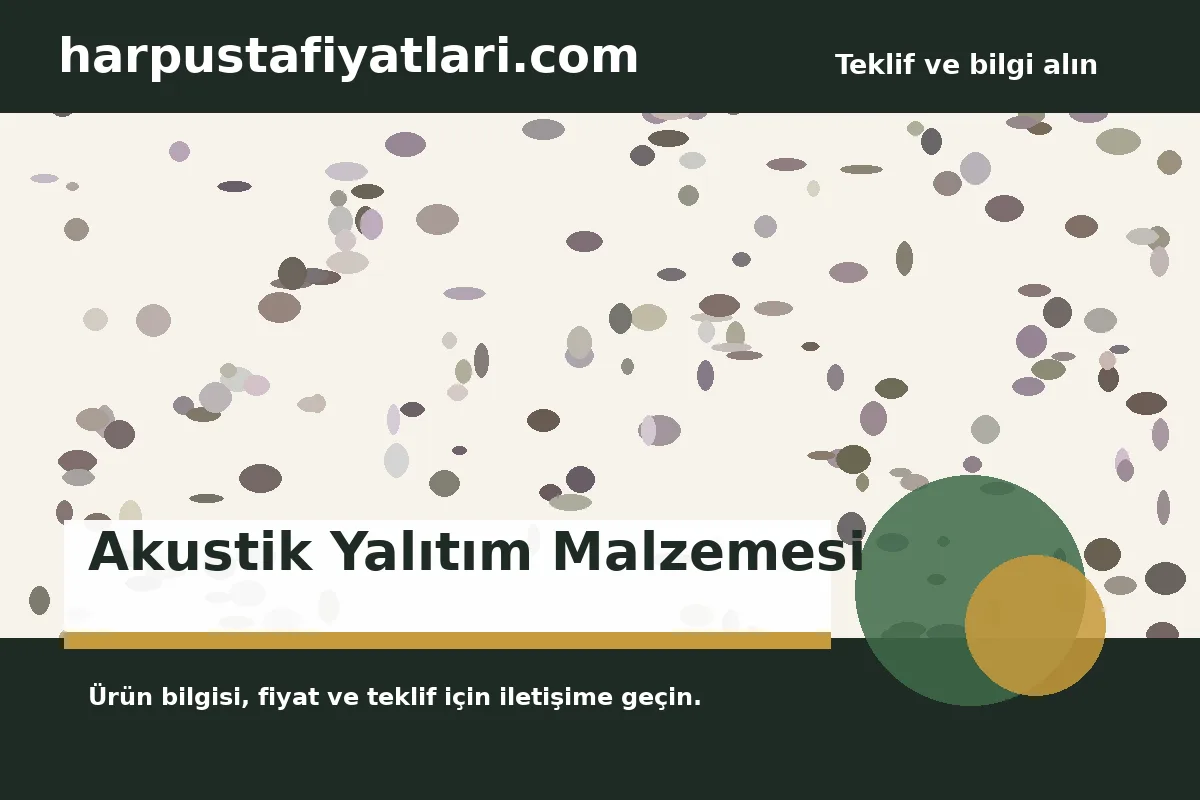 Akustik Yalıtım Malzemesi ürün banner