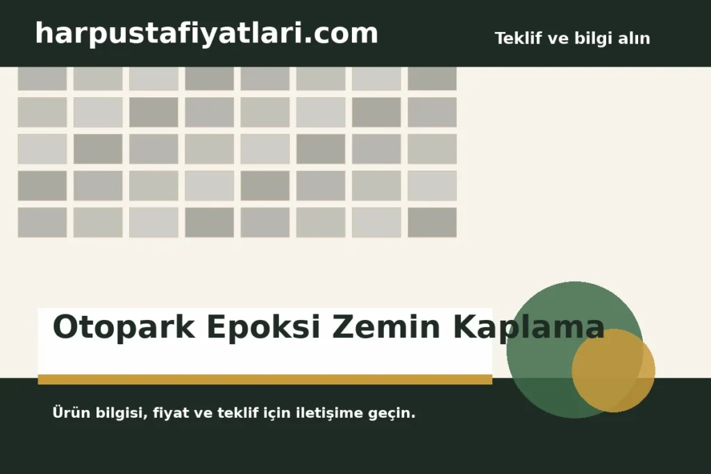 Otopark Epoksi Zemin Kaplama ürün banner