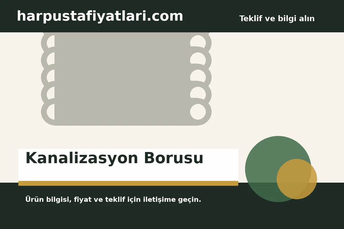 Kanalizasyon Borusu ürün banner
