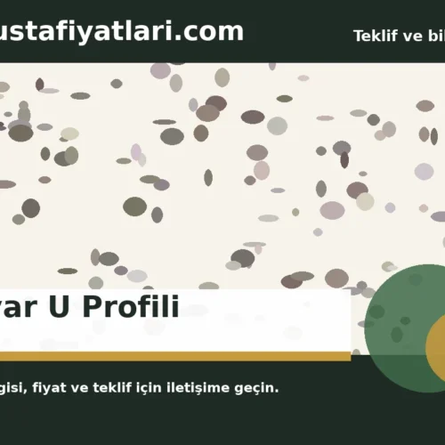 Duvar U Profili - Harpuşta Fiyatları