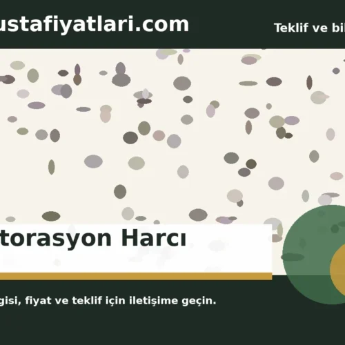 Restorasyon Harcı - Harpuşta Fiyatları