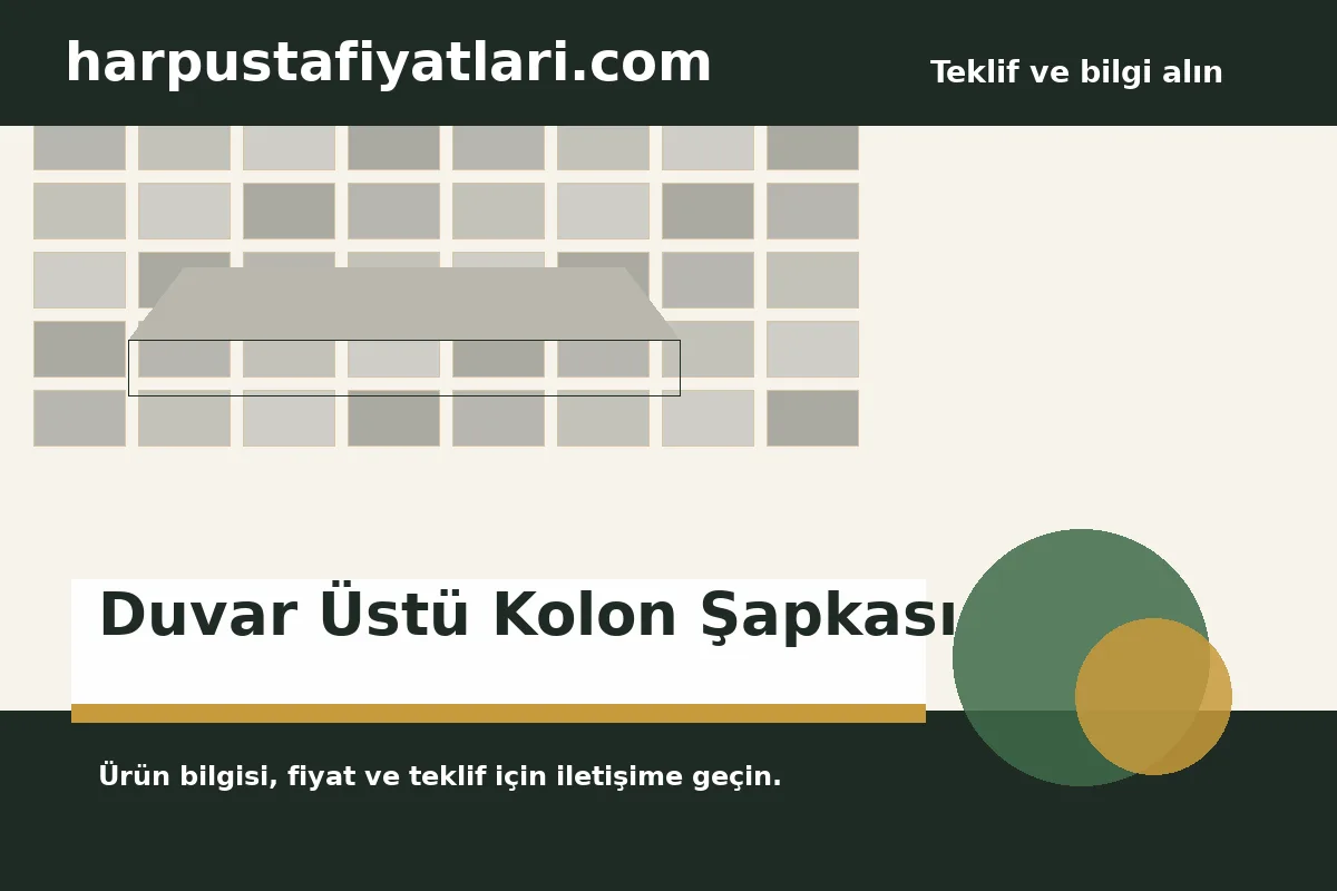 Duvar Üstü Kolon Şapkası ürün banner