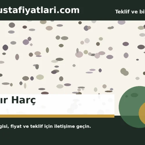 Hazır Harç - Harpuşta Fiyatları