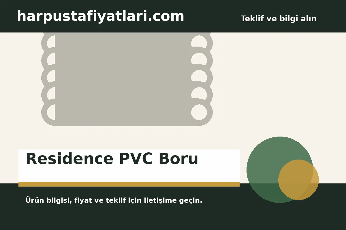 Residence PVC Boru ürün banner