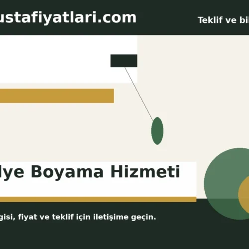 Atölye Boyama Hizmeti - Harpuşta Fiyatları