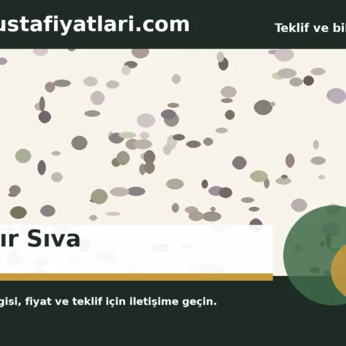 Hazır Sıva - Harpuşta Fiyatları