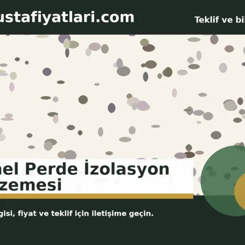 Temel Perde İzolasyon Malzemesi - Harpuşta Fiyatları