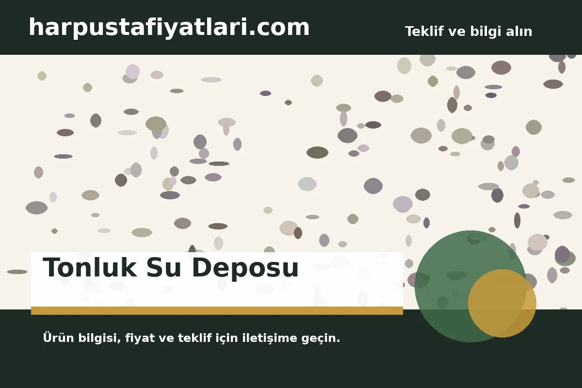 Tonluk Su Deposu ürün banner