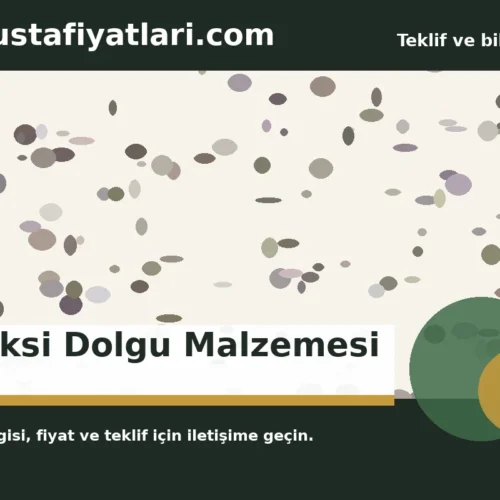 Epoksi Dolgu Malzemesi - Harpuşta Fiyatları