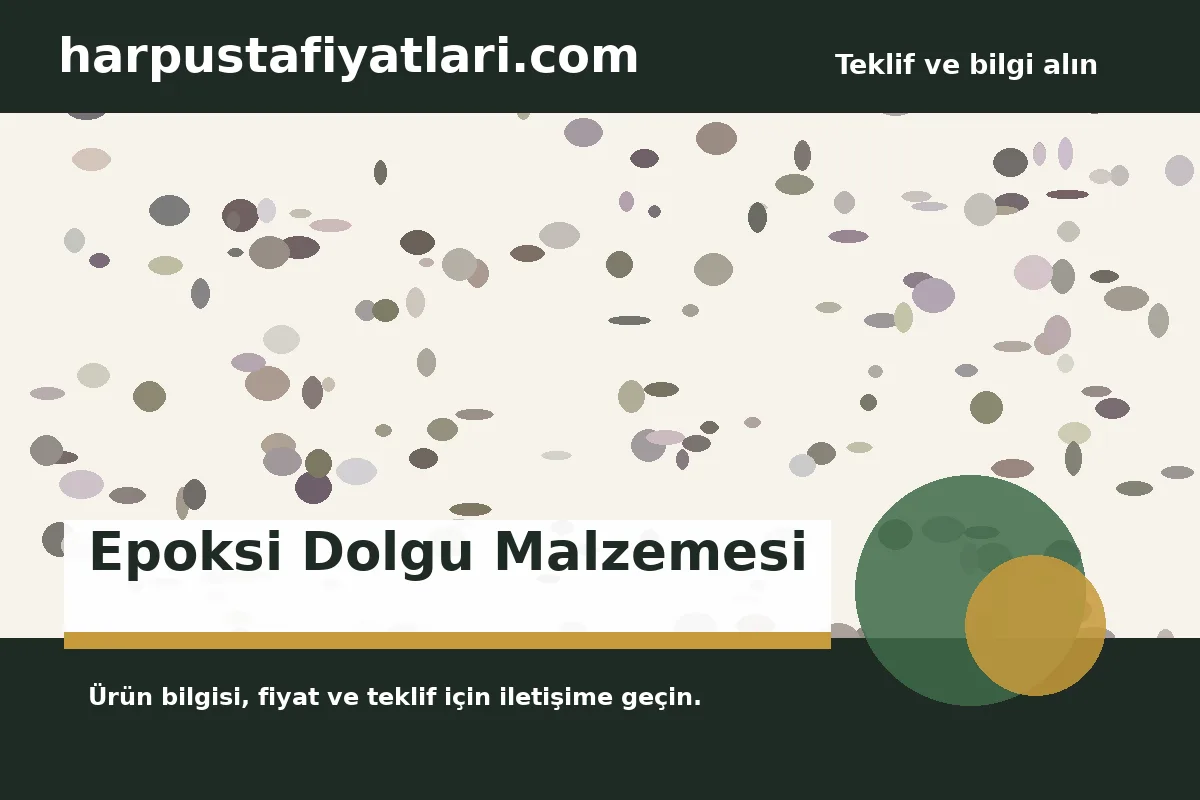 Epoksi Dolgu Malzemesi ürün banner