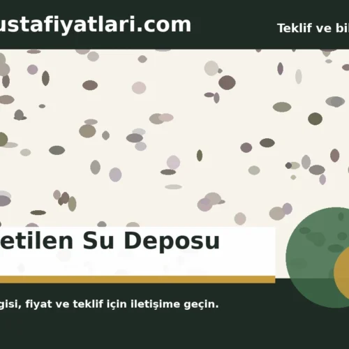 Polietilen Su Deposu - Harpuşta Fiyatları