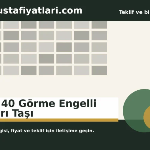 40×40 Görme Engelli Uyarı Taşı - Harpuşta Fiyatları