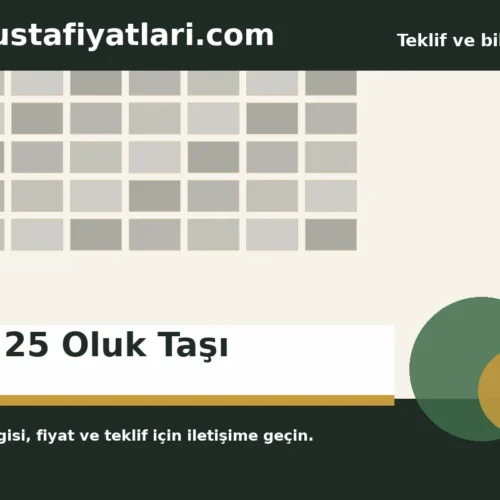 30×25 Oluk Taşı - Harpuşta Fiyatları