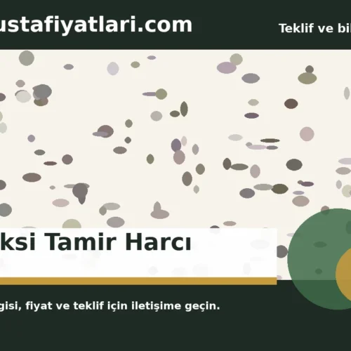 Epoksi Tamir Harcı - Harpuşta Fiyatları