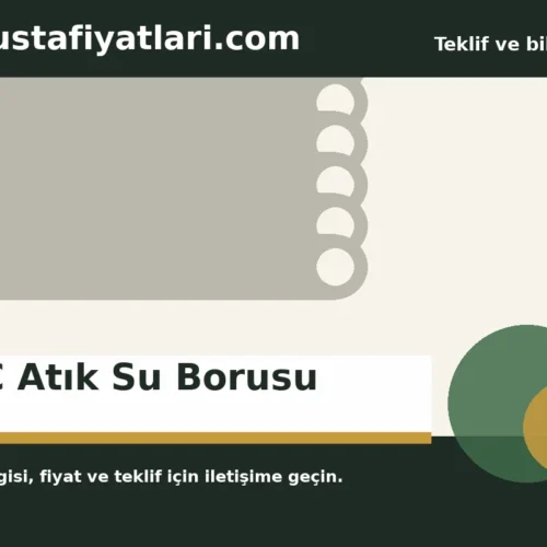 PVC Atık Su Borusu - Harpuşta Fiyatları