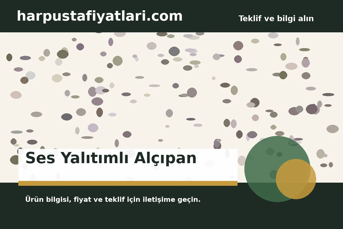 Ses Yalıtımlı Alçıpan ürün banner