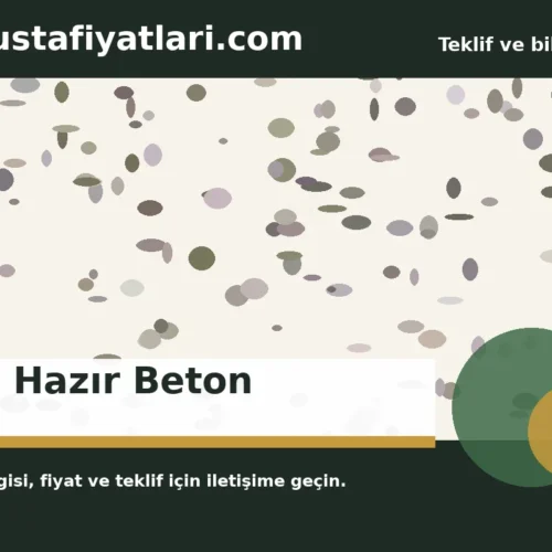 C25 Hazır Beton - Harpuşta Fiyatları
