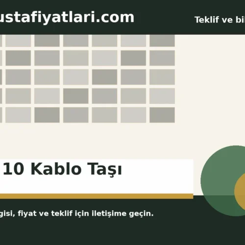 20×10 Kablo Taşı - Harpuşta Fiyatları
