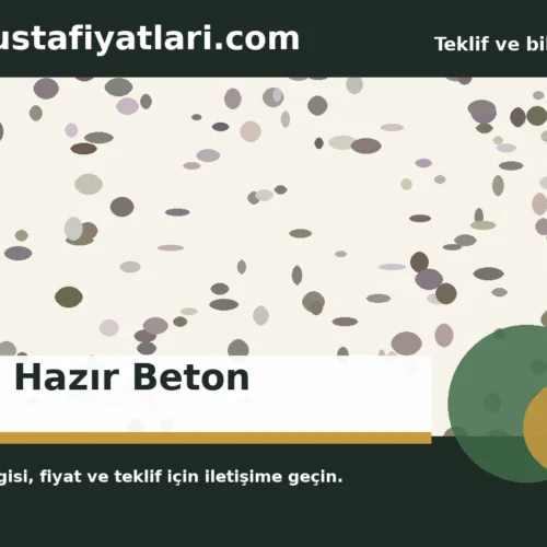C35 Hazır Beton - Harpuşta Fiyatları