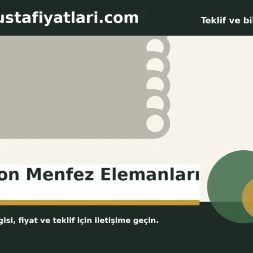 Beton Menfez Elemanları - Harpuşta Fiyatları
