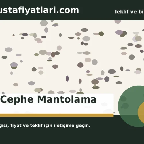 Dış Cephe Mantolama - Harpuşta Fiyatları