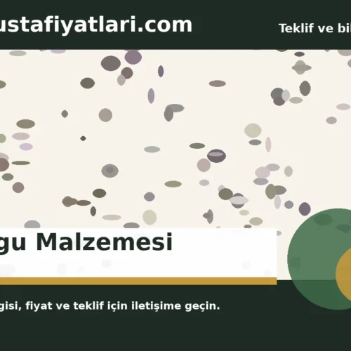 Dolgu Malzemesi - Harpuşta Fiyatları
