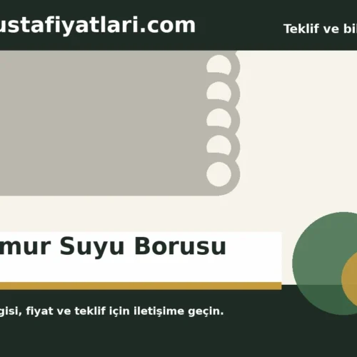 Yağmur Suyu Borusu - Harpuşta Fiyatları