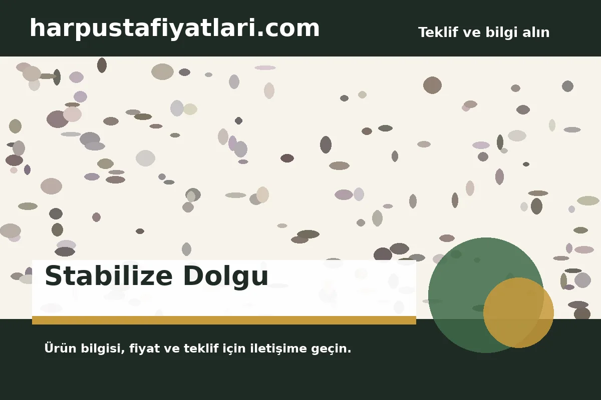 Stabilize Dolgu ürün banner