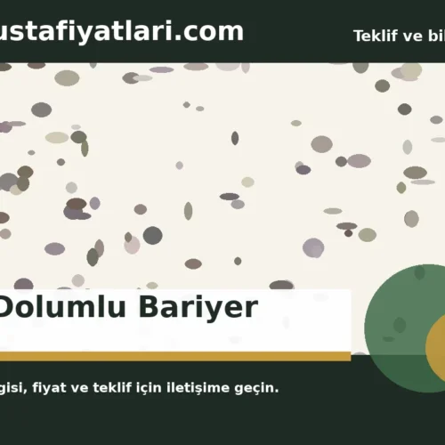 Su Dolumlu Bariyer - Harpuşta Fiyatları